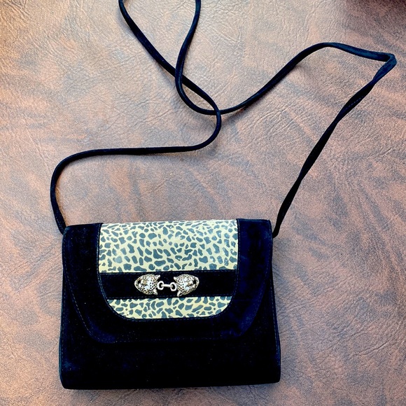 Small black suede-like purse. - Picture 1 of 5